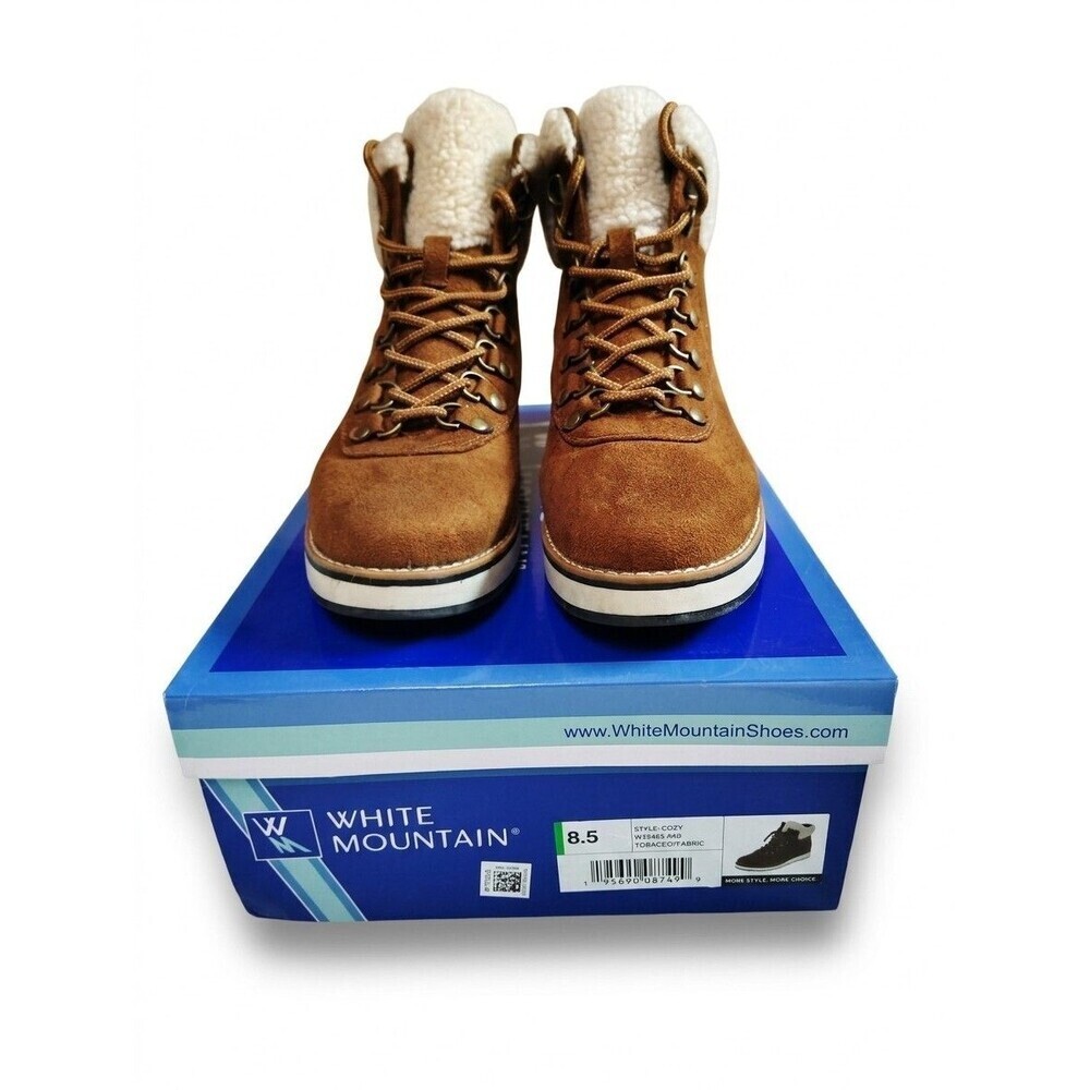 ​White Mountain Cozy Tobacco Hiker Boots Women’s 8.5 EUC With Box